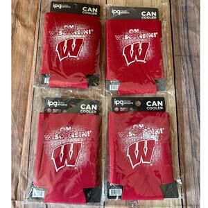 IPG Team Sports On, Wisconsin Lot of 4 New Officially Licensed Can Koozies